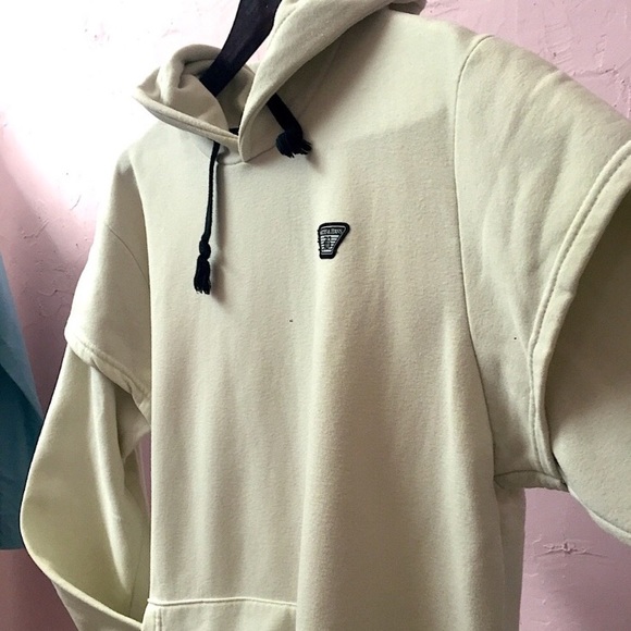 Bross & Jeans Oversized Cream Hoodie Argentina Import Item Front Pouch Hood - Picture 7 of 11